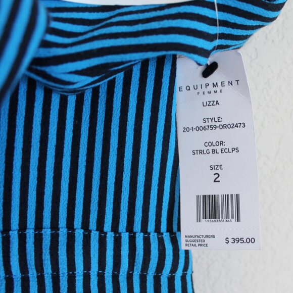 NWT Equipment Striped Shirt Dress, US 2 - Picture 7 of 15
